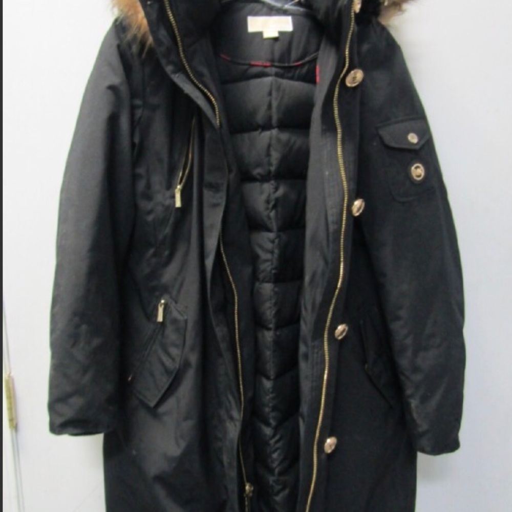 Authentic Michael Kors Fur Trimmed Down Parka